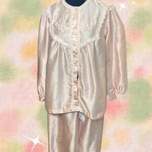 COPY - VTG Barbizon baby pastel pink silky pajama set